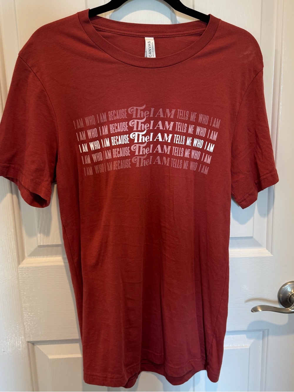 Bella Canvas Rust Charity Gayle I AM Graphic Crewneck Tee Size M